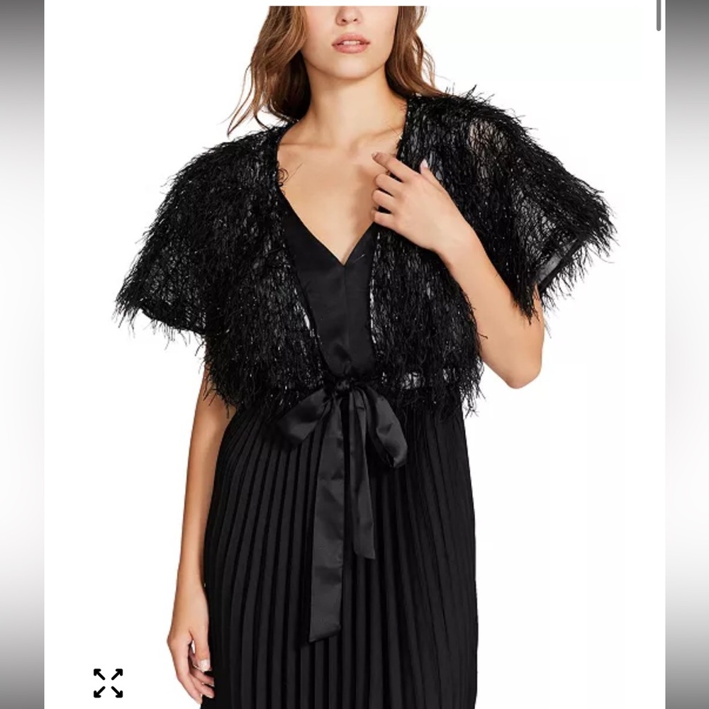 NWT Steve Madden Faux Fur Metallic Shrug O/S